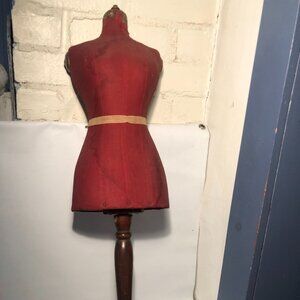 Antique Half Scale Miniature Mannequin Dress Form with Stand for Counter Top